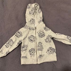 Robot zip up hoodie